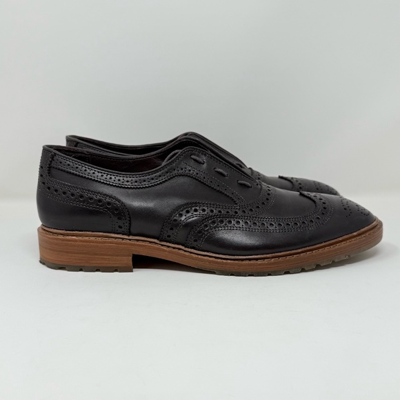 New Allen Edmonds McTavish Lugged Wingtip Oxford Shoes Brown Sz 9.5 - Picture 3 of 14